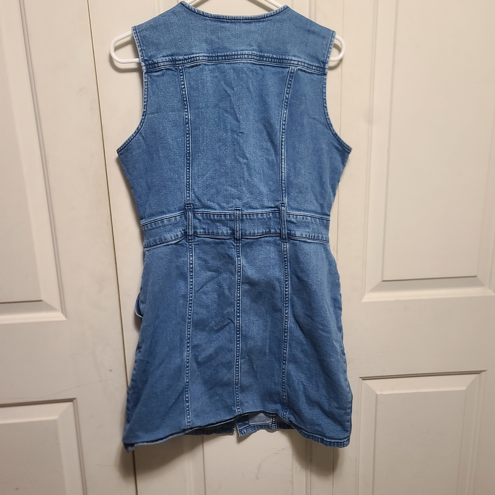 Source Unknown Blue Button-Front Mini Dress - Picture 4 of 4